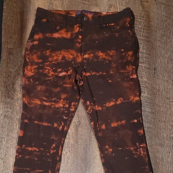 Gloria Vanderbilt Reverse Dye Distressed Pants Sz 10 - Picture 1 of 8